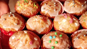 Einfache Muffins für Kinder-Geburtstag